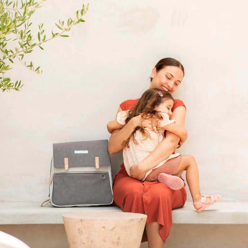 Petunia Pickle Bottom META Backpack - Grey Pearl Nubuck Leatherette-7