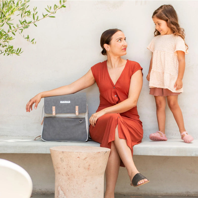 Petunia Pickle Bottom META Backpack - Grey Pearl Nubuck Leatherette-8