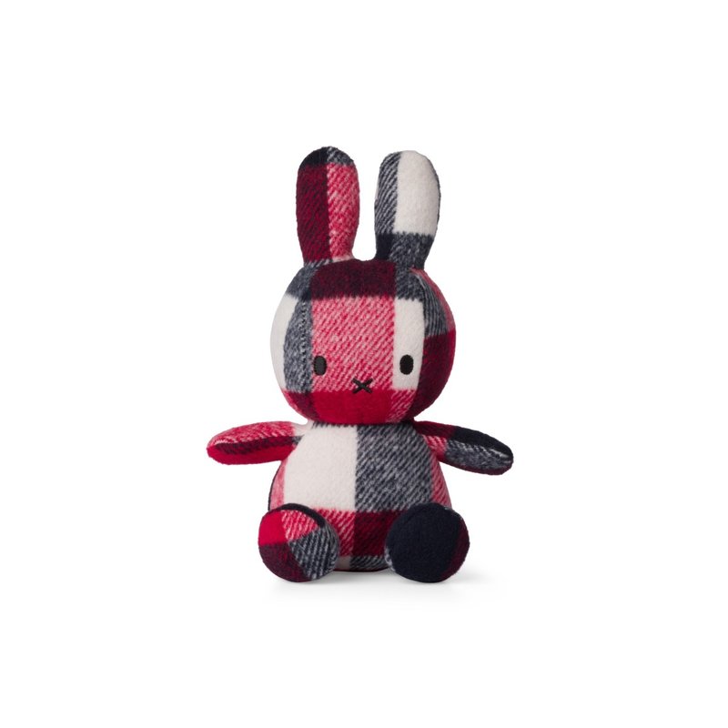 Miffy Sitting Check Red/Blue 23cm