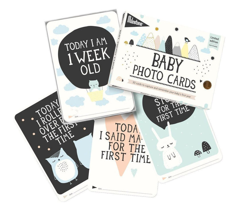 Milestone Baby Cards - Over the Moon | Little Baby.