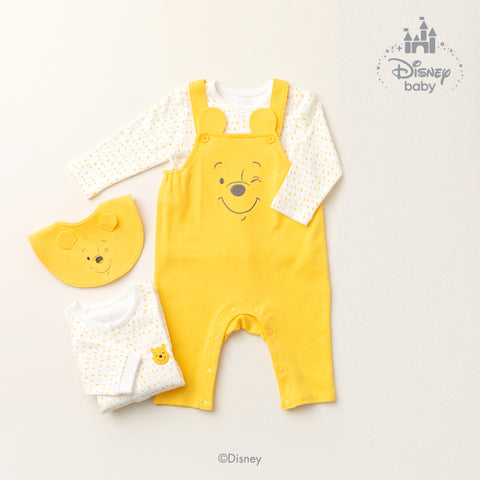 Agabang x Disney Baby Yellow Winnie the Pooh Jumpsuit Set