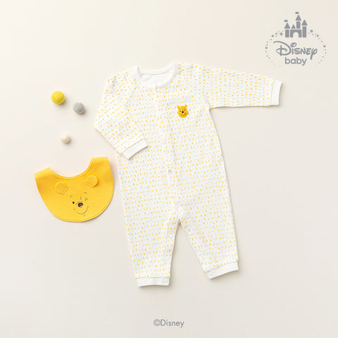 Agabang x Disney Baby Winnie the Pooh Baby Jumpsuit with Bib