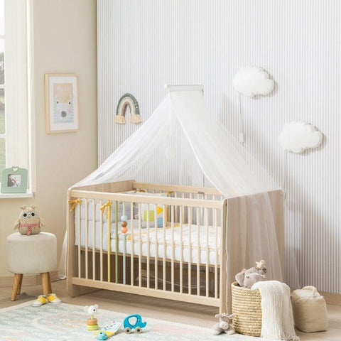 Montes Series 7 in 1 Baby Cot (Exclusive) - Full Set Include Bedding Set & Mattress | Little Baby.