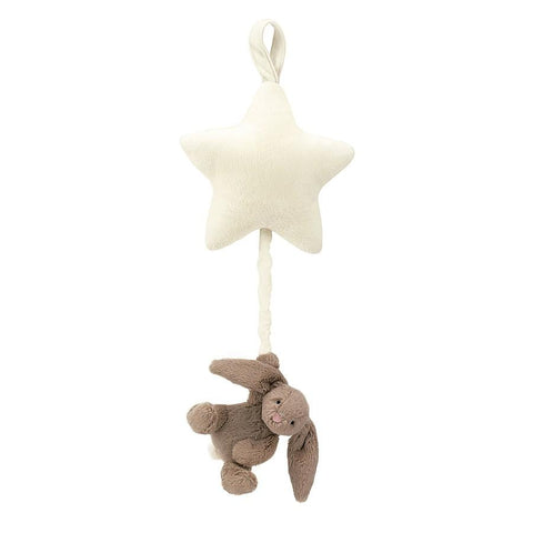 JellyCat Bashful Beige Bunny Star Musical Pull | Little Baby.