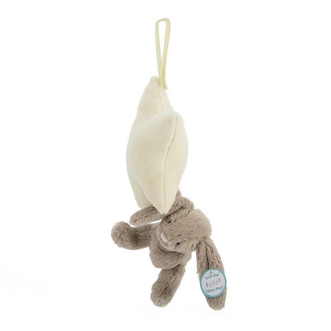 JellyCat Bashful Beige Bunny Star Musical Pull | Little Baby.