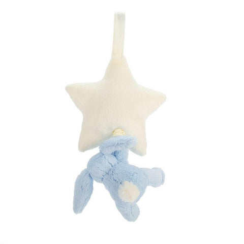 JellyCat Bashful Blue Bunny Star Musical Pull | Little Baby.