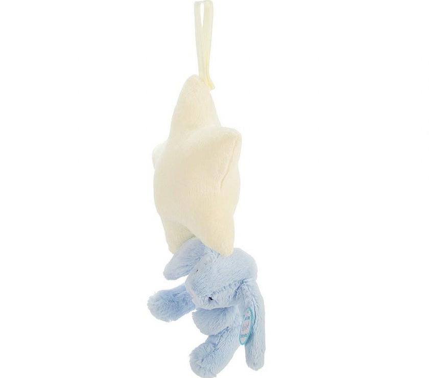 JellyCat Bashful Blue Bunny Star Musical Pull | Little Baby.