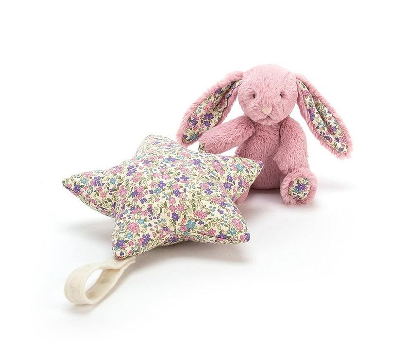 JellyCat Blossom Tulip Bunny Star Musical Pull | Little Baby.
