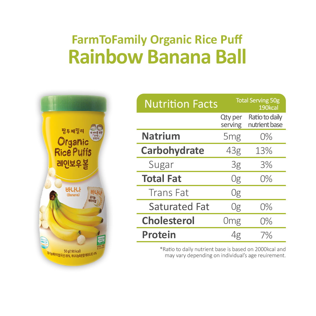 FarmToBaby Organic Rice Puff Rainbow Ball (6m+) Expiry 03/2022 | Little Baby.