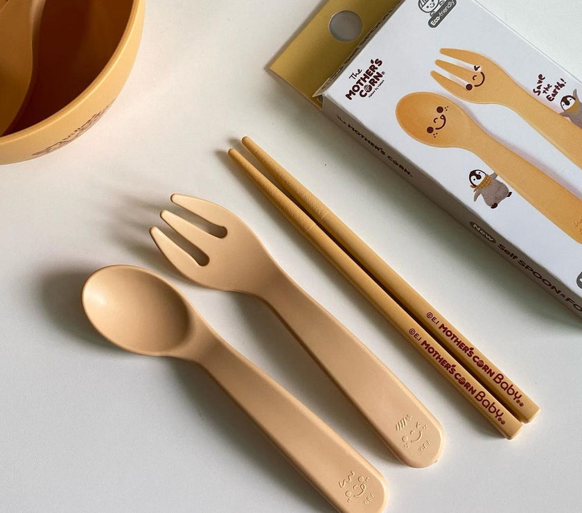 Mother's Corn Self Training Spoon & Fork Set