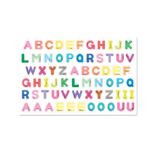 Noriterboard Rainbow Pastel Alphabet 66 Magnets | Little Baby.