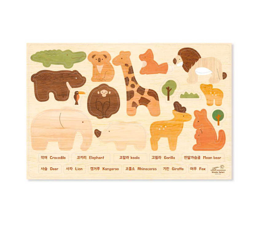 Noriterboard Foam Magnets - Woody Safari