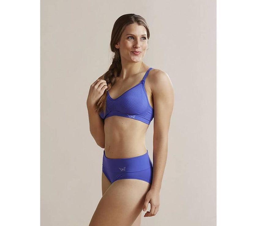 Cantaloop Butterfly Blue Drop Cup Nursing Bra - Blue Iris | Little Baby.