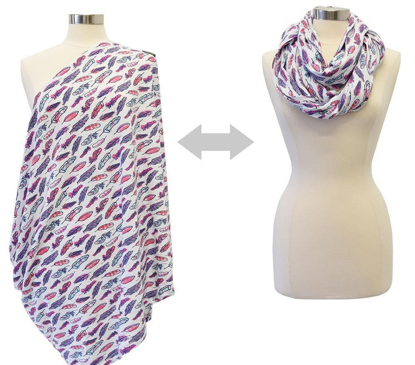 Itzy Ritzy Nursing Happens™ Infinity Breastfeeding Scarf - Fresh Plume | Little Baby.