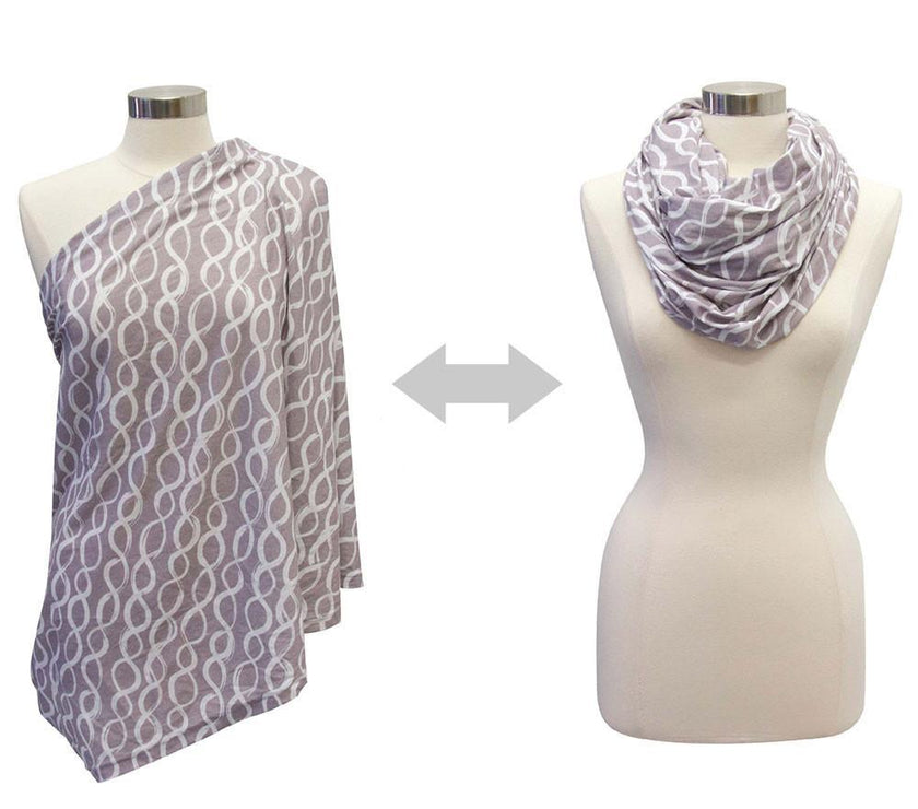 Itzy Ritzy Nursing Happens™ Infinity Breastfeeding Scarf - Platinum Helix | Little Baby.