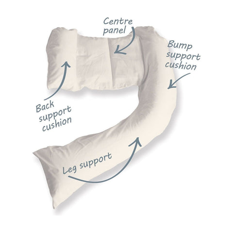 Dreamgenii Pregnancy Support & Feeding Pillow - Ivory Pear | Little Baby.