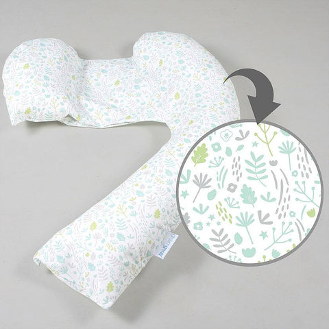 Dreamgenii Pregnancy Support & Feeding Pillow - Natural Grey Green | Little Baby.