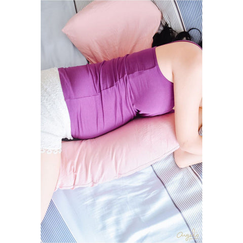 Dreamgenii Pregnancy Support & Feeding Pillow - Pink Pear | Little Baby.