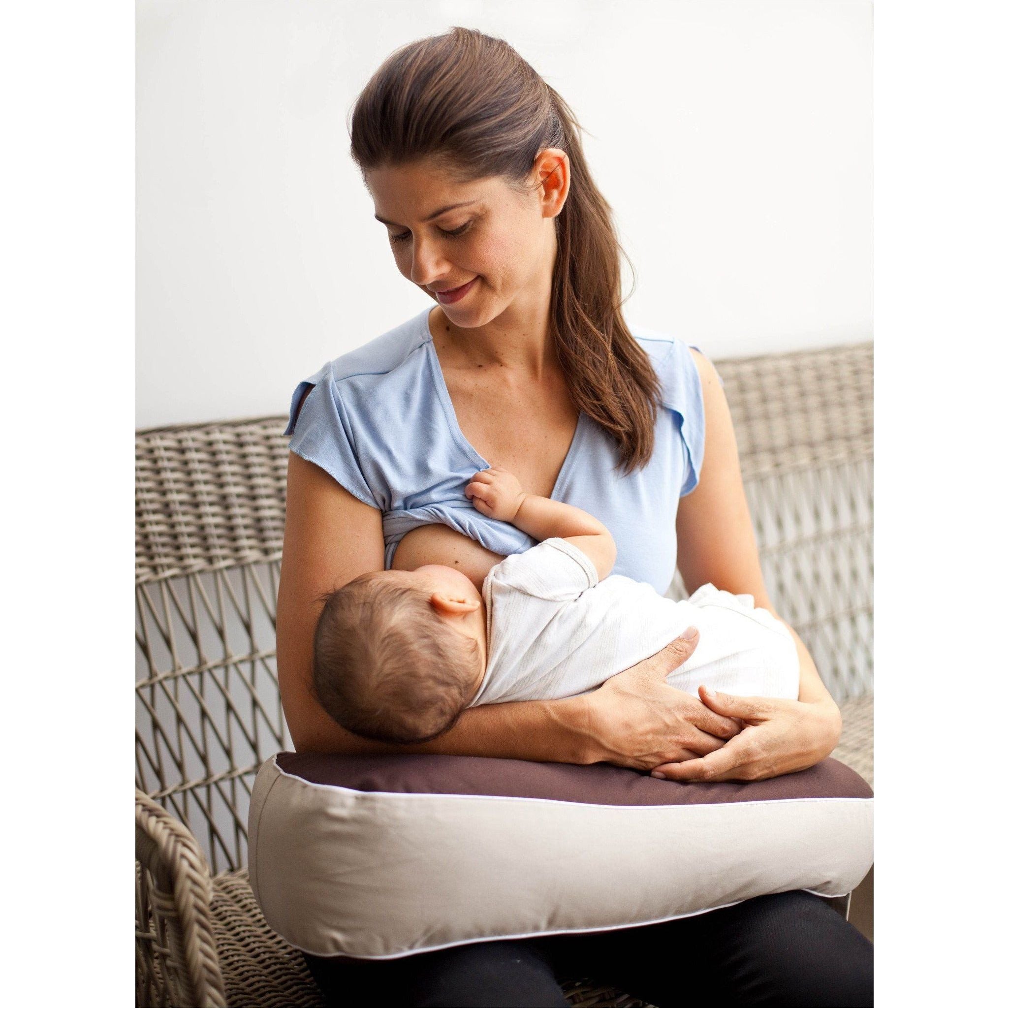 Milkbar® Nursing Pillow (Single) - Choco/Sand | Little Baby.