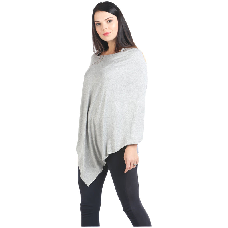 UberMums Heather Grey Nursing Poncho - Modal Spandex | Little Baby.
