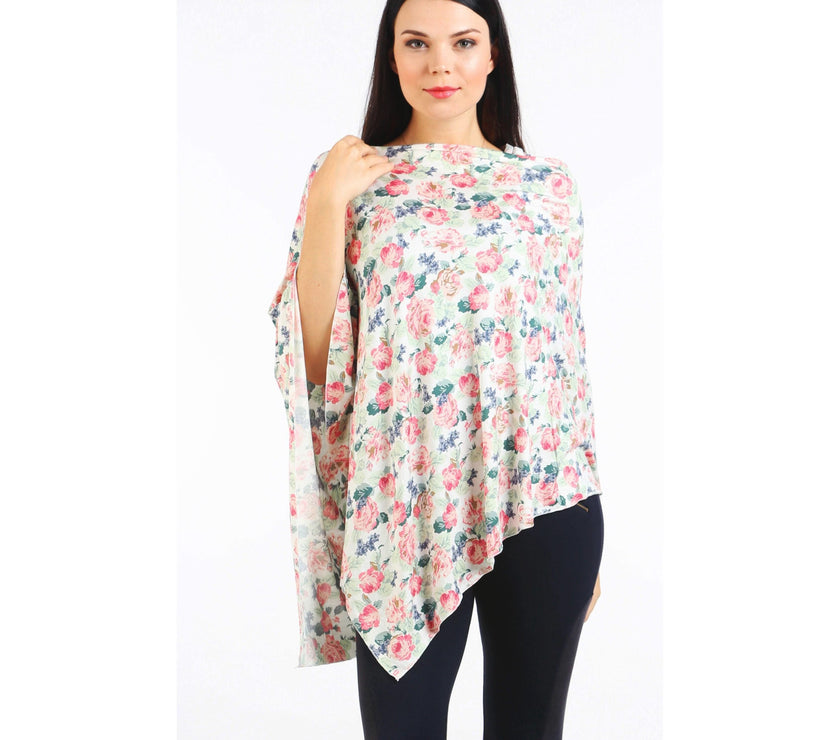 UberMums Tea Rose Nursing Poncho - Modal Spandex | Little Baby.