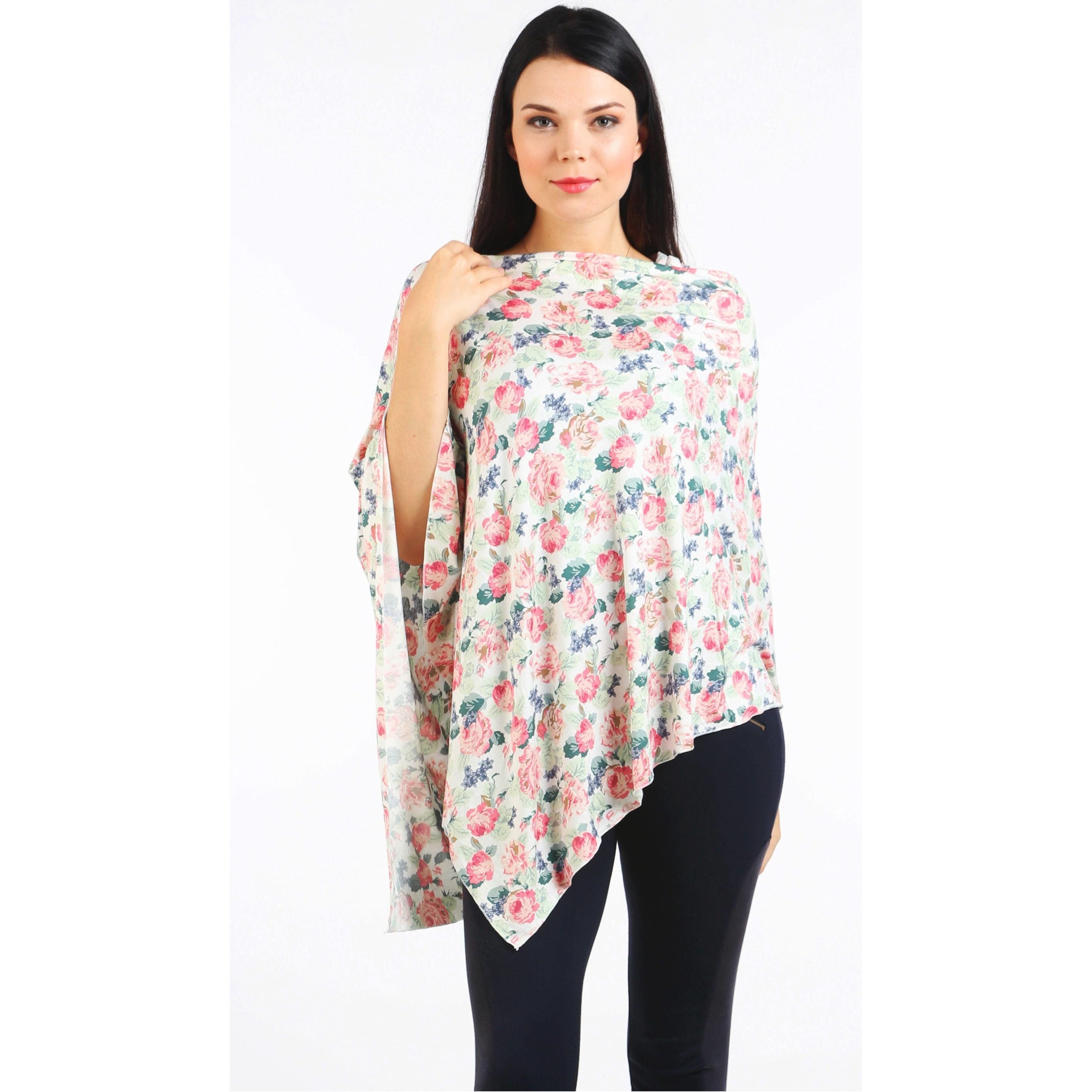 UberMums Tea Rose Nursing Poncho - Modal Spandex | Little Baby.