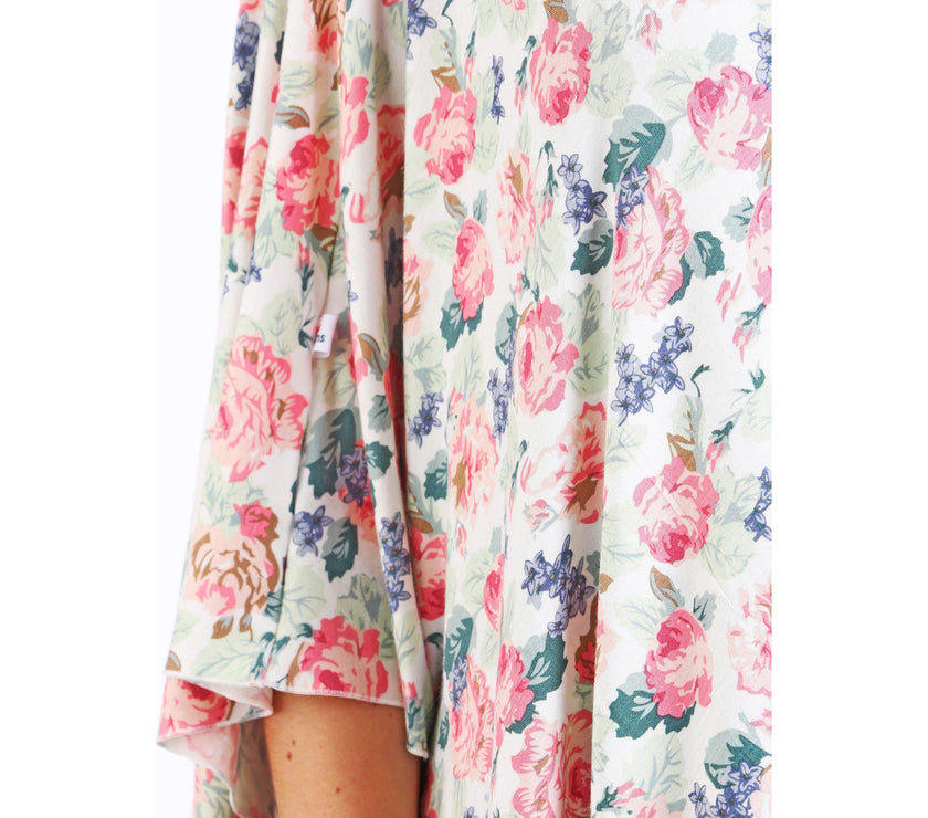 UberMums Tea Rose Nursing Poncho - Modal Spandex | Little Baby.