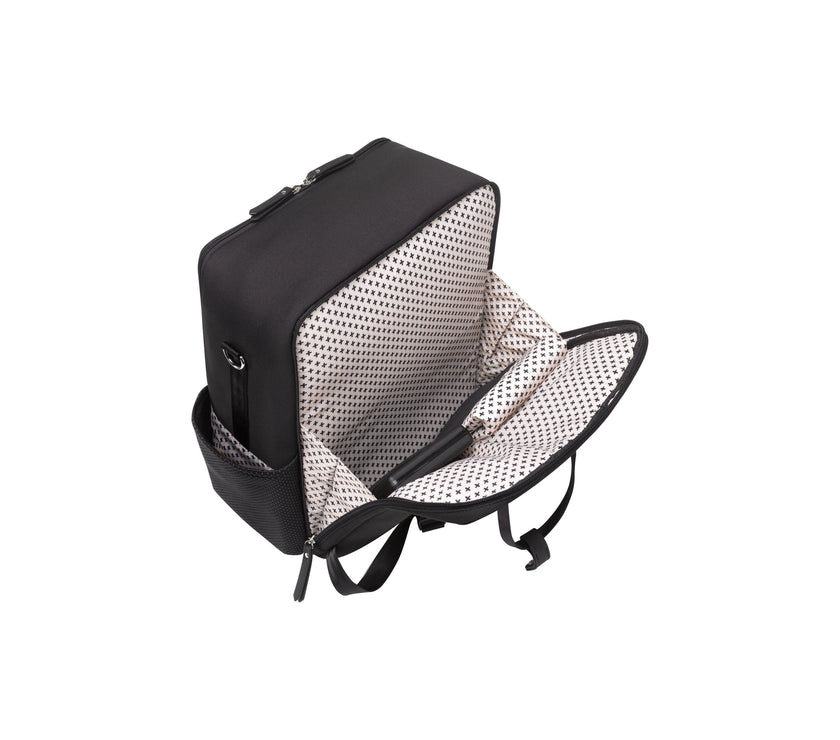 Petunia Pickle Bottom Inter-Mix Backpack: Black Neoprene | Little Baby.