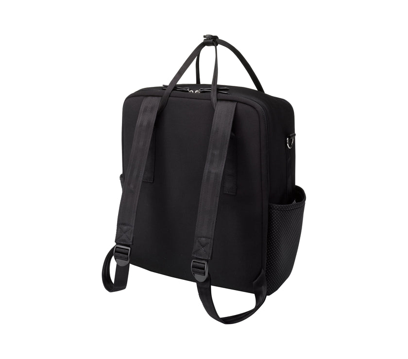Petunia Pickle Bottom Inter-Mix Backpack: Black Neoprene | Little Baby.