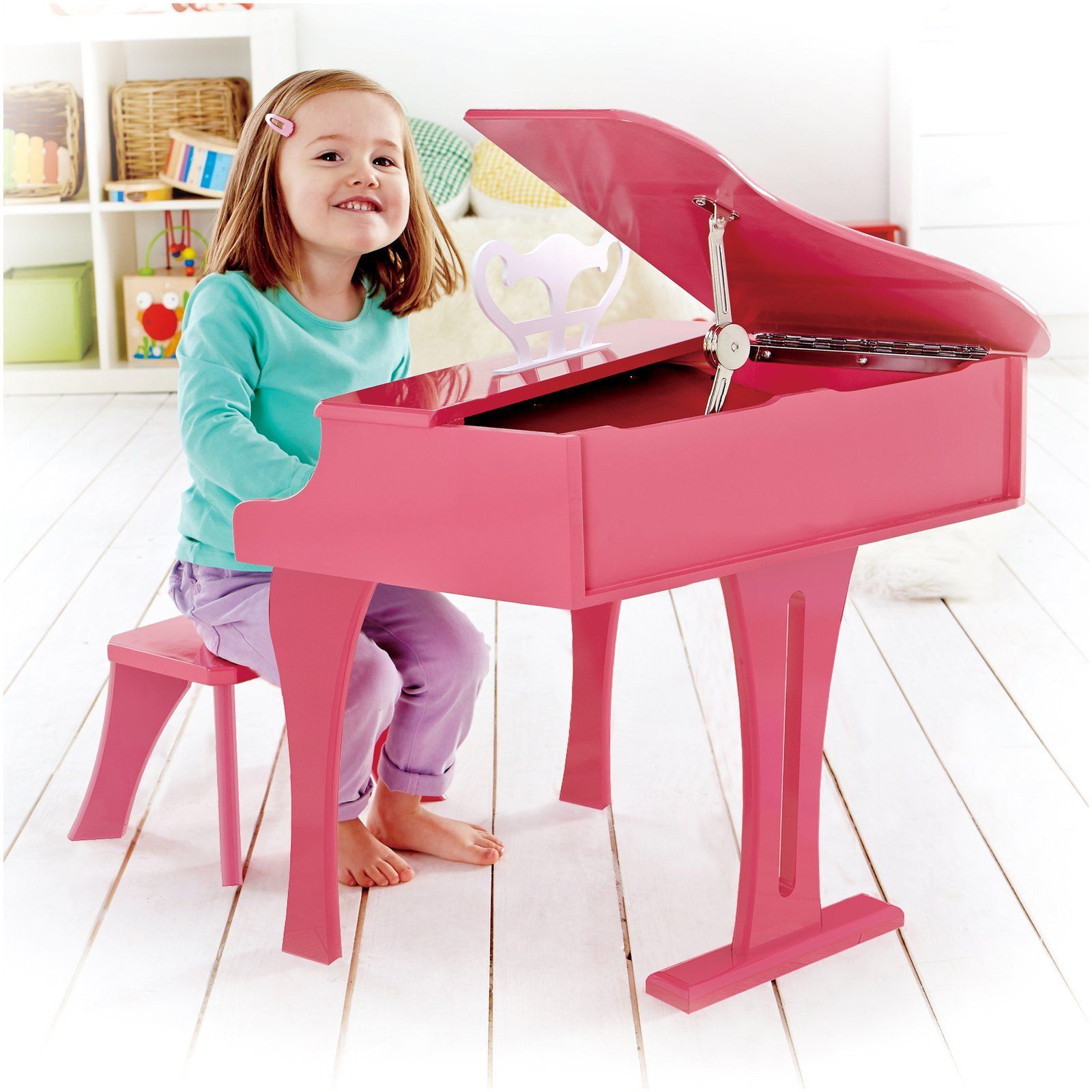 Hape Happy Grand Piano Pink | Little Baby.