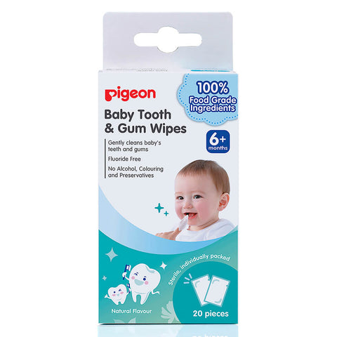 Pigeon Baby Tooth & Gum Wipes 20 Packs - Strawberry | Little Baby.