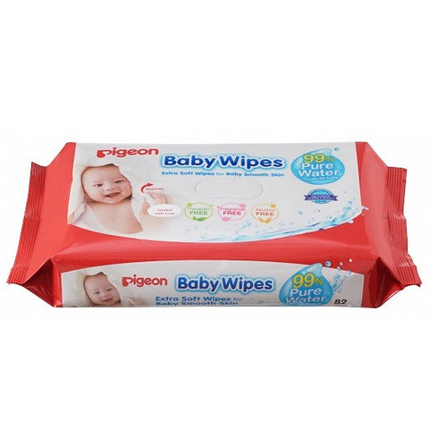 Pigeon Baby Wipes – 99% Pure Water (NEW) 82's, 6in1 | Little Baby.