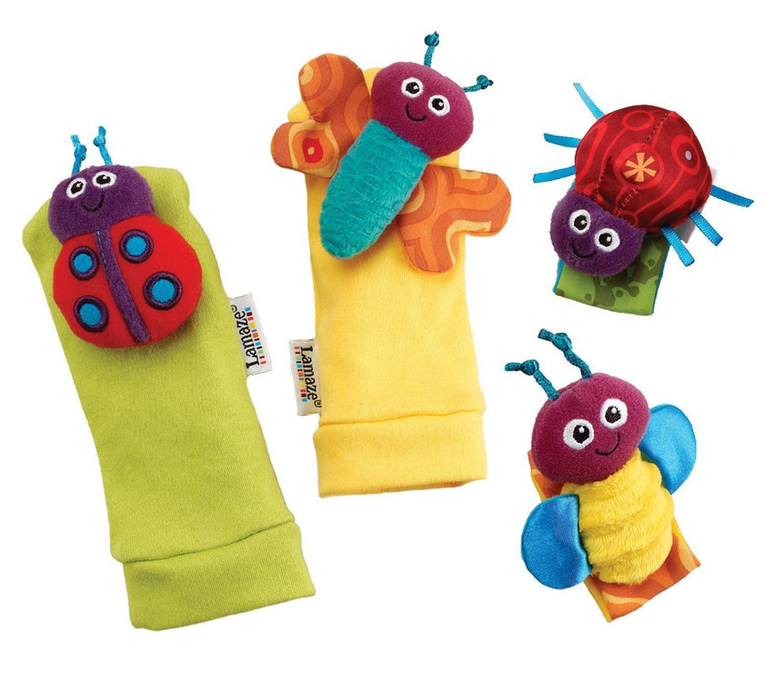 Lamaze Garden Bug Wrist Rattle & Foot Finder Set | Little Baby.