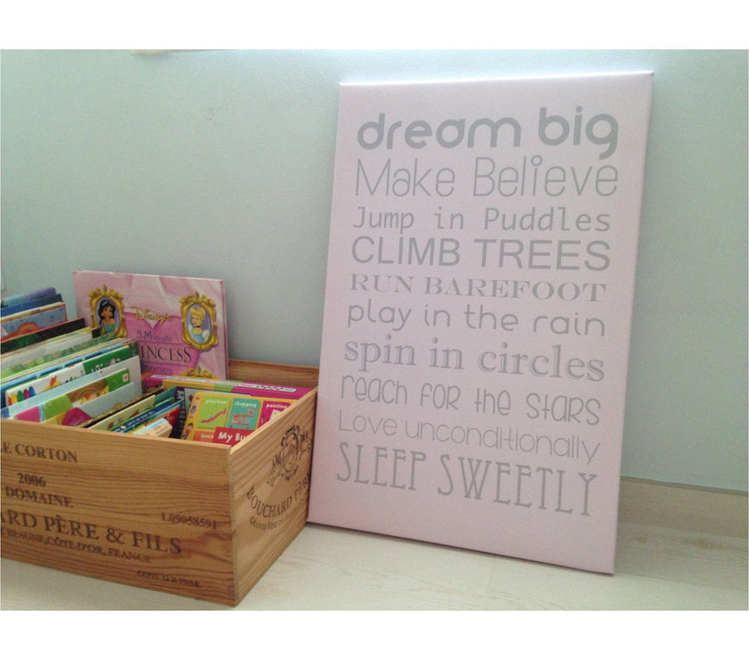 Lorliepop Prints Dream Big - Canvas | Little Baby.