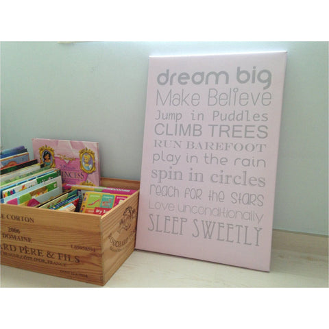 Lorliepop Prints Dream Big - Canvas | Little Baby.