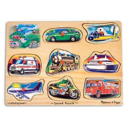 Melissa & Doug Vehicles Sound Puzzle | Little Baby.