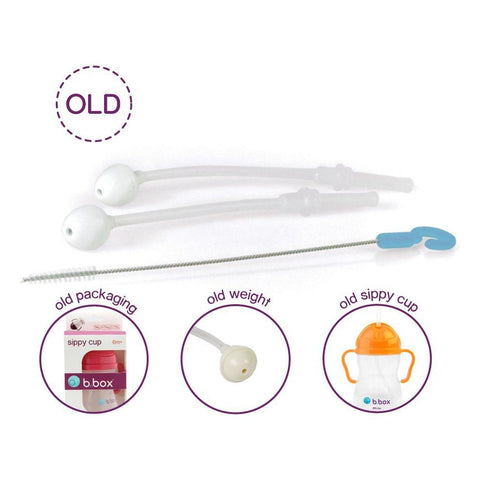 B.Box Replacement Straws & Cleaning Brush for Sippy Cup (For Old Cups Only) | Little Baby.