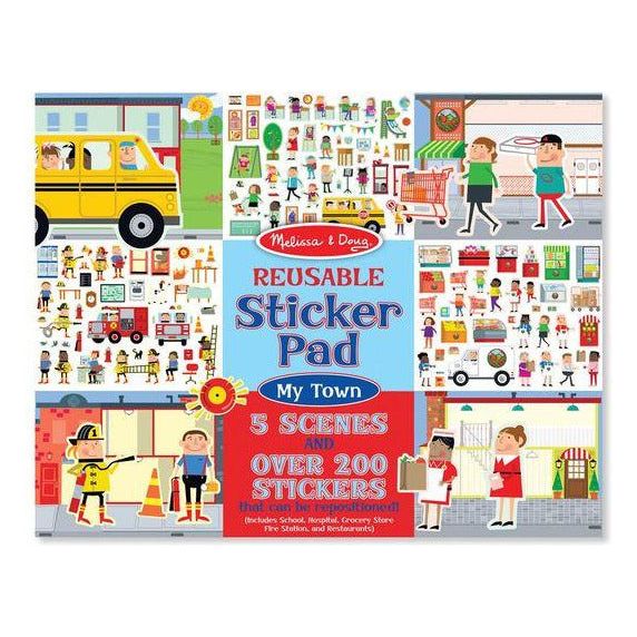 Melissa & Doug Reusable Sticker Pad - Town | Little Baby.
