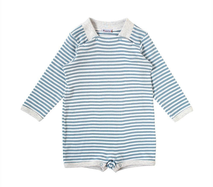 Hoppetta Border Shorts - Blue Stripes 80cm | Little Baby.