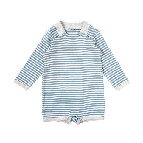 Hoppetta Border Shorts - Blue Stripes 80cm | Little Baby.