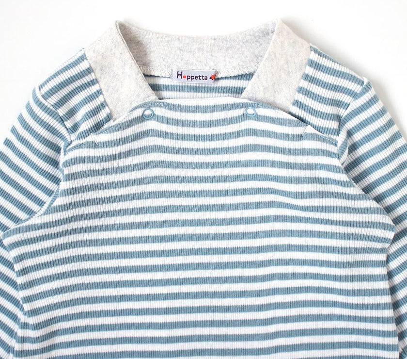 Hoppetta Border Shorts - Blue Stripes 80cm | Little Baby.