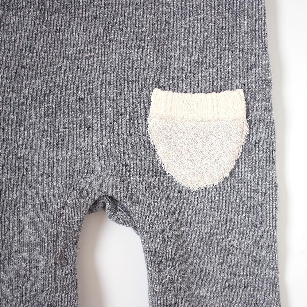 Hoppetta Knit Salopette Gray 80~90cm | Little Baby.