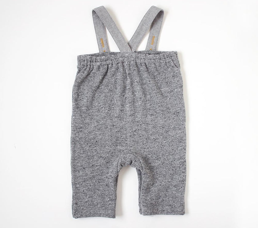 Hoppetta Knit Salopette Gray 80~90cm | Little Baby.