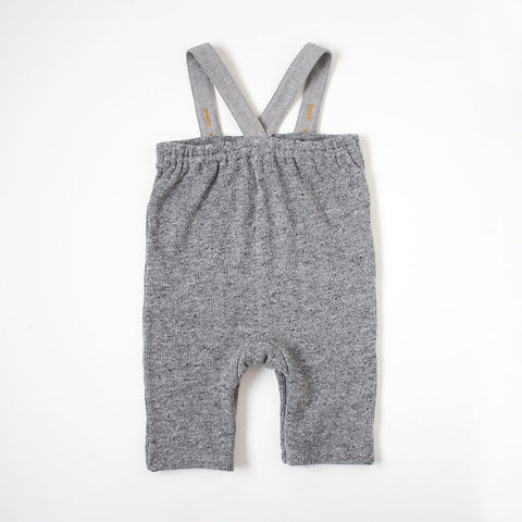 Hoppetta Knit Salopette Gray 80~90cm | Little Baby.