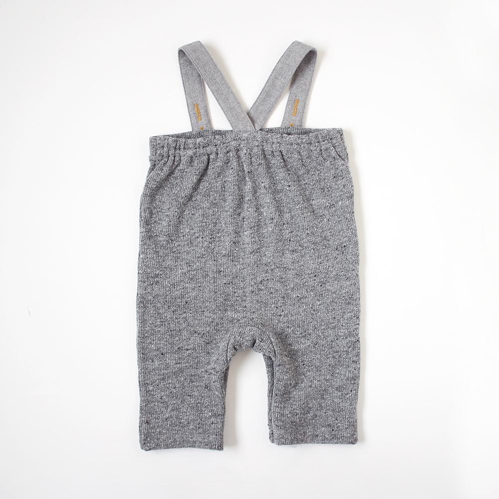 Hoppetta Knit Salopette Gray 80~90cm | Little Baby.