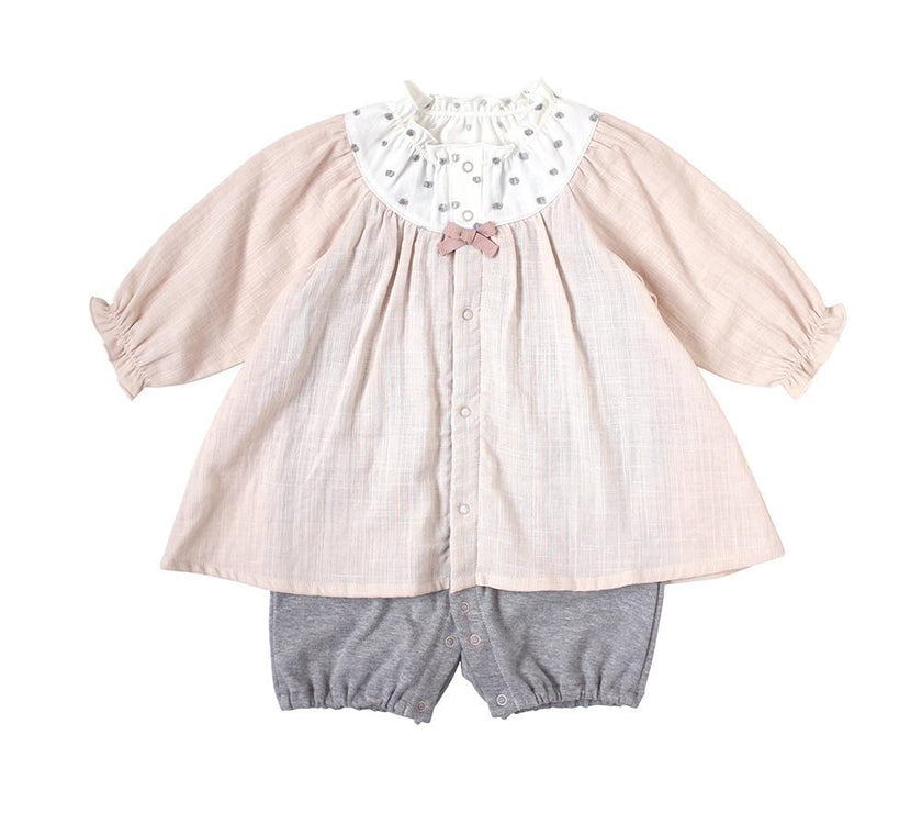 Hoppetta Tunic Coverall Water Polka - Pink (Web Shop Exclusive) | Little Baby.
