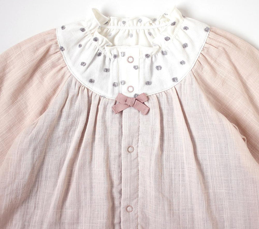 Hoppetta Tunic Coverall Water Polka - Pink (Web Shop Exclusive) | Little Baby.