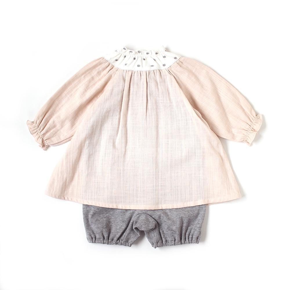 Hoppetta Tunic Coverall Water Polka - Pink (Web Shop Exclusive) | Little Baby.