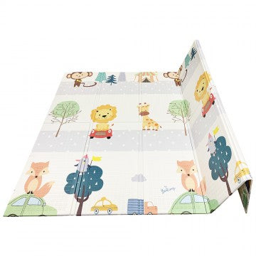 Lucky Baby Tell Me A Story™ Educative XPE Dual Foldable Mats - Safari/ABC (10mm)-1