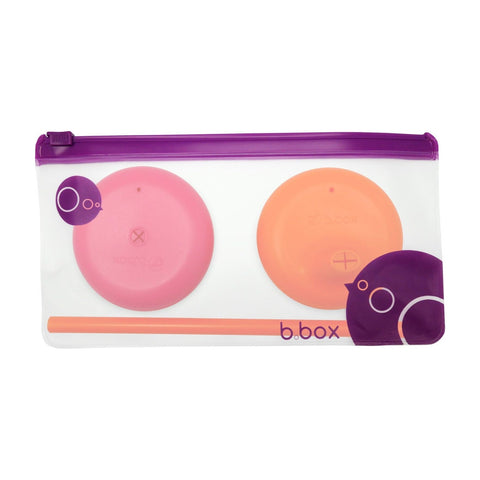 B.Box Silicone Lids Travel Pack - Strawberry Shake (Online Exclusive) | Little Baby.